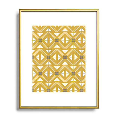 Iveta Abolina Geometric Dijon Metal Framed Art Print