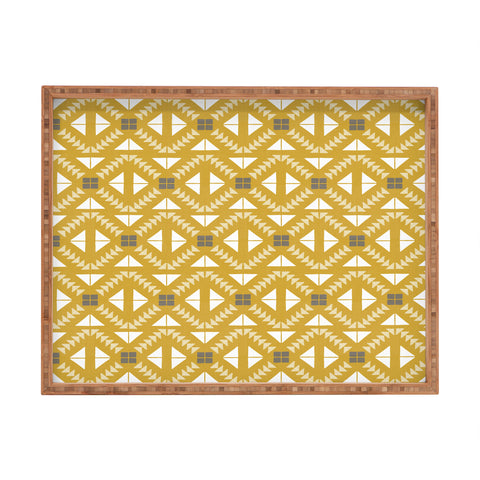 Iveta Abolina Geometric Dijon Rectangular Tray