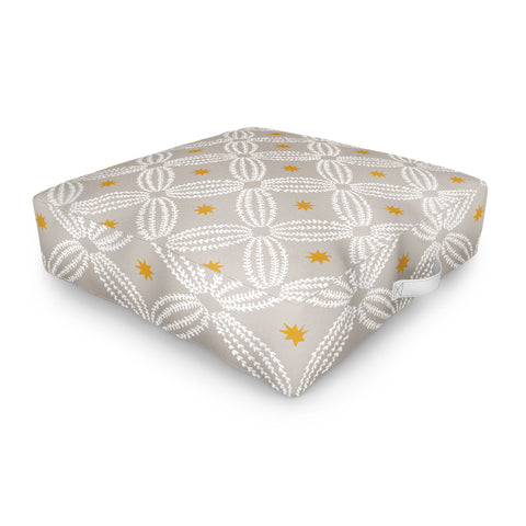 Iveta Abolina Geometric Vines Outdoor Floor Cushion