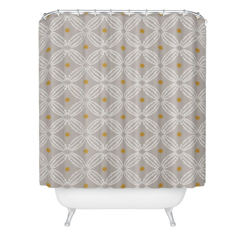 Iveta Abolina Geometric Vines Shower Curtain