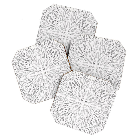 Iveta Abolina Gray Maze Coaster Set