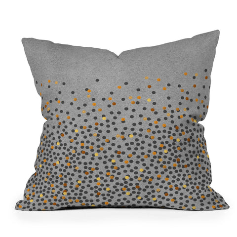 Iveta Abolina Gray Splash Outdoor Throw Pillow