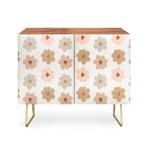 Iveta Abolina Heart Daisies Cream Credenza
