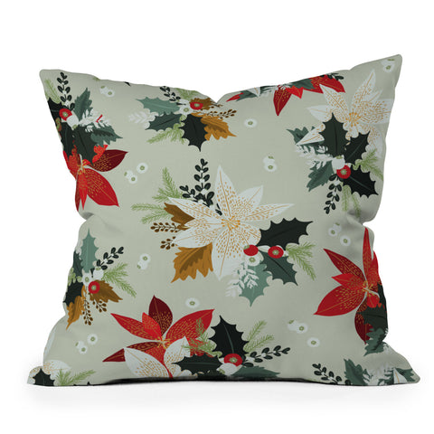Iveta Abolina Hello December Outdoor Throw Pillow