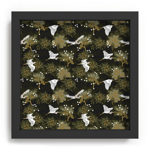 Iveta Abolina Herons over Jungle Recessed Framing Square