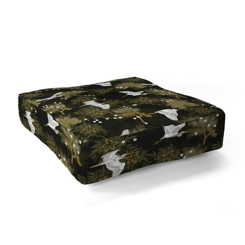 Iveta Abolina Herons over Jungle Floor Pillow Square