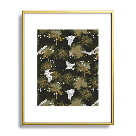 Iveta Abolina Herons over Jungle Metal Framed Art Print