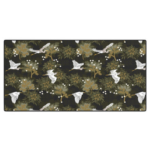 Iveta Abolina Herons over Jungle Desk Mat