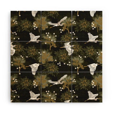 Iveta Abolina Herons over Jungle Wood Wall Mural