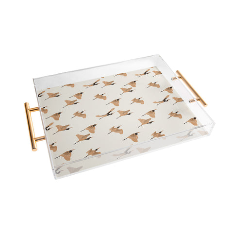 Iveta Abolina Herons Tan Cream Acrylic Tray