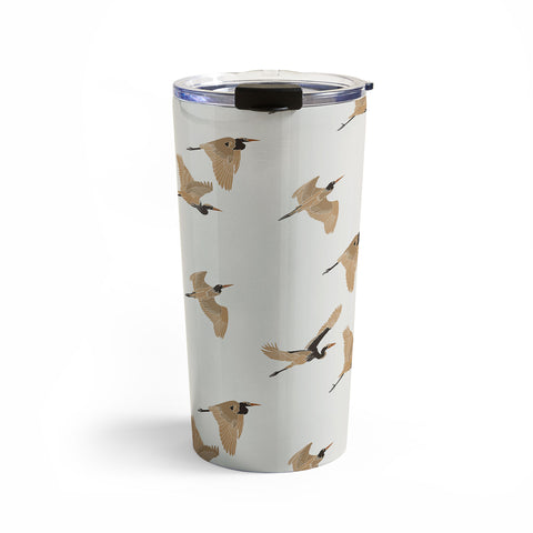 Iveta Abolina Herons Tan Cream Travel Mug