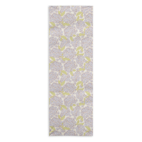 Iveta Abolina Hydrangeas Cream Yoga Towel