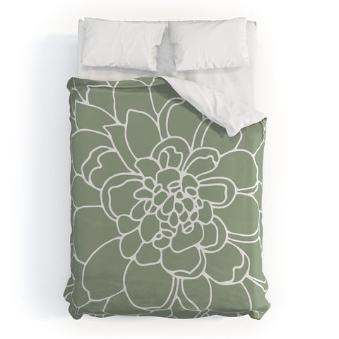 Iveta Abolina Iceland Frost Green Duvet Cover