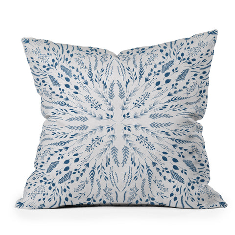 Iveta Abolina Indigo Maze Outdoor Throw Pillow