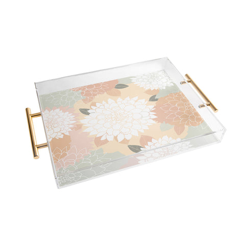 Iveta Abolina Ivory Rose Acrylic Tray