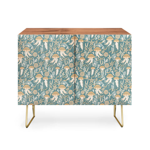 Iveta Abolina Jelly Fish Teal Credenza