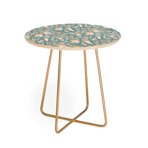 Iveta Abolina Jelly Fish Teal Round Side Table
