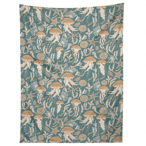 Iveta Abolina Jelly Fish Teal Tapestry
