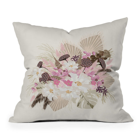 Iveta Abolina Keeley Blush Outdoor Throw Pillow