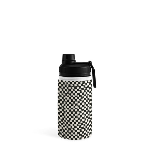 Iveta Abolina Lazy Checker Coal Black Water Bottle