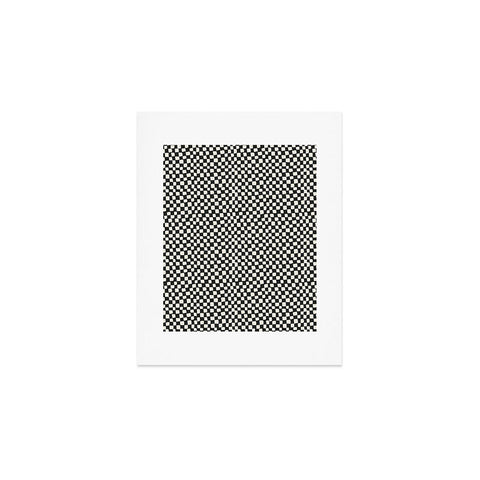 Iveta Abolina Lazy Checker Coal Black Art Print