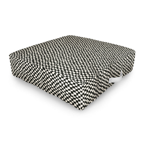Iveta Abolina Lazy Checker Coal Black Outdoor Floor Cushion
