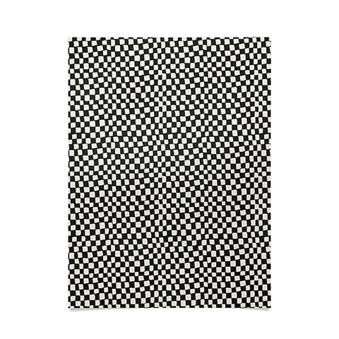 Iveta Abolina Lazy Checker Coal Black Poster