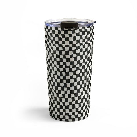 Iveta Abolina Lazy Checker Coal Black Travel Mug