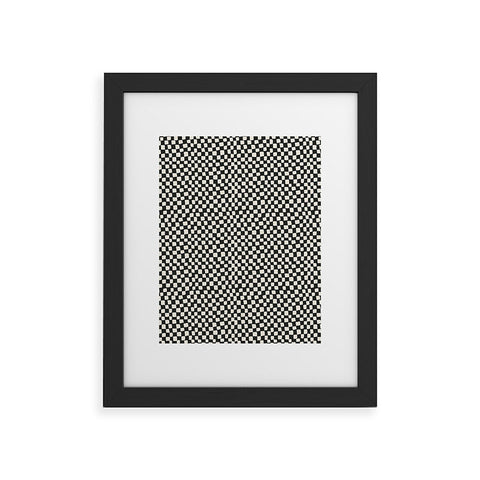 Iveta Abolina Lazy Checker Coal Black Framed Art Print