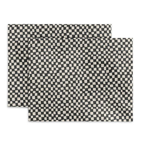 Iveta Abolina Lazy Checker Coal Black Placemat