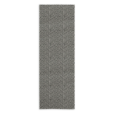 Iveta Abolina Lazy Checker Coal Black Yoga Towel