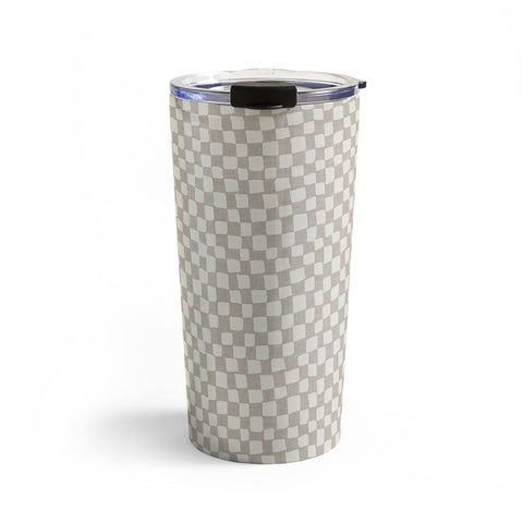 Iveta Abolina Lazy Checker Dove Grey Travel Mug