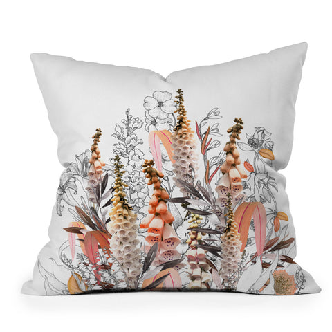 Iveta Abolina Lupines Cream Outdoor Throw Pillow