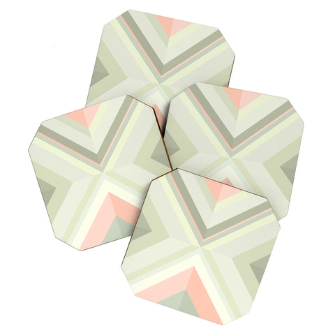 Iveta Abolina Matcha Chevron Coaster Set