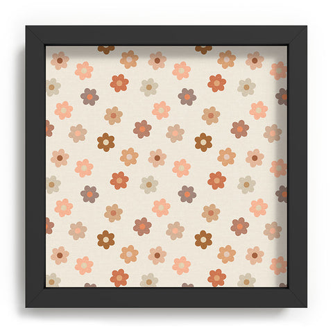 Iveta Abolina Medium Daisies Terracotta Recessed Framing Square