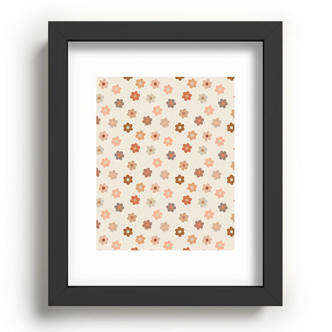 Iveta Abolina Medium Daisies Terracotta Recessed Framing Rectangle