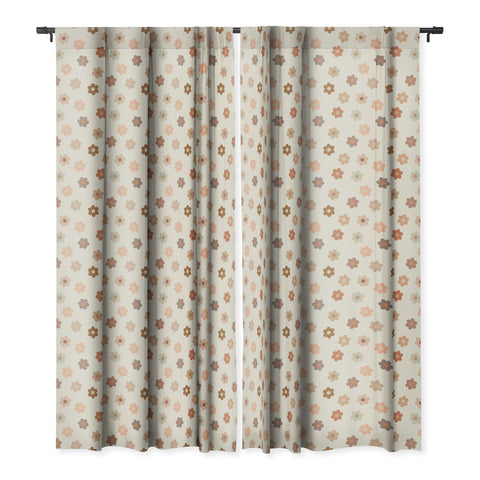 Iveta Abolina Medium Daisies Terracotta Blackout Window Curtain