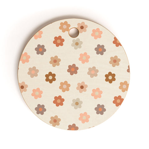 Iveta Abolina Medium Daisies Terracotta Cutting Board Round