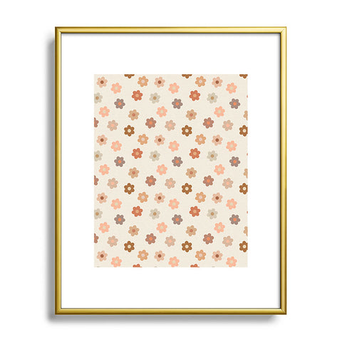 Iveta Abolina Medium Daisies Terracotta Metal Framed Art Print