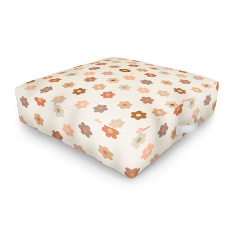 Iveta Abolina Medium Daisies Terracotta Outdoor Floor Cushion