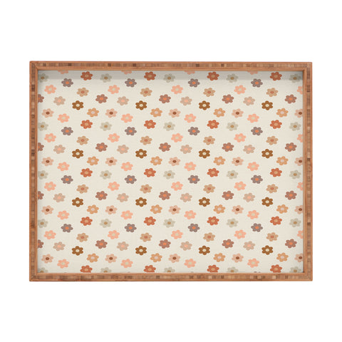 Iveta Abolina Medium Daisies Terracotta Rectangular Tray