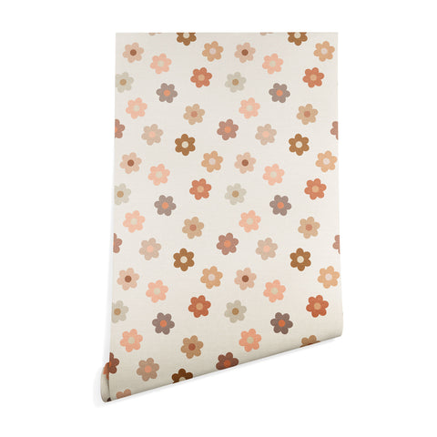 Iveta Abolina Medium Daisies Terracotta Wallpaper