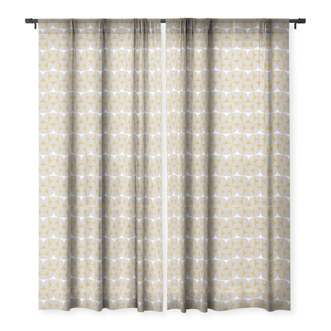 Iveta Abolina Mid Century Dove Sheer Window Curtain