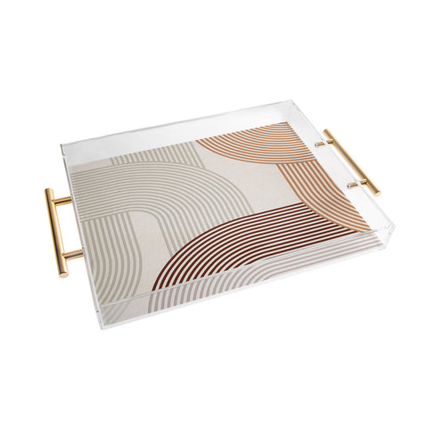 Iveta Abolina Mid Century Line Art I Acrylic Tray
