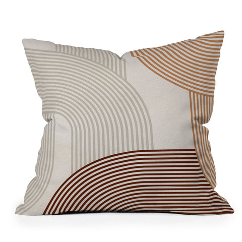 Iveta Abolina Mid Century Line Art I Outdoor Throw Pillow
