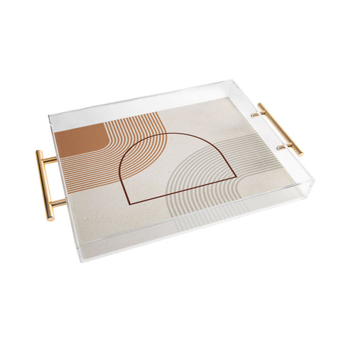 Iveta Abolina Mid Century Line Art IV Acrylic Tray