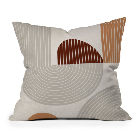 Iveta Abolina Mid Century Line Art VI Outdoor Throw Pillow