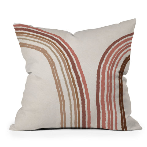 Iveta Abolina Mid Century Line Art VIII Outdoor Throw Pillow