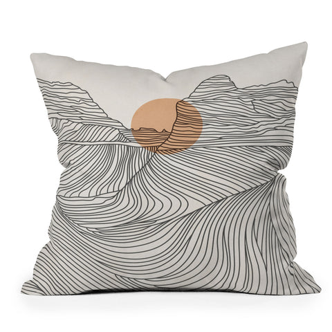 Iveta Abolina Mountain Line Series No 1 Outdoor Throw Pillow