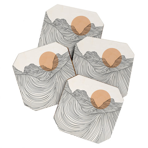Iveta Abolina Mountain Line Series No 2 Coaster Set